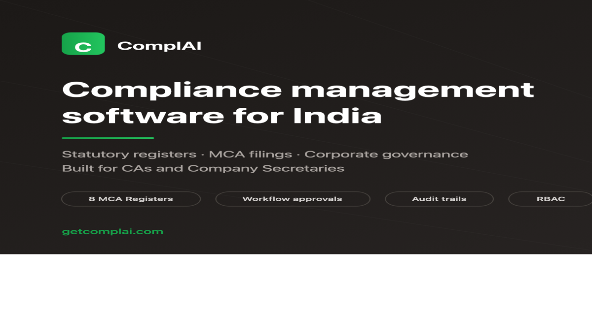 ComplAI — Compliance Management Software India | Corporate Compliance ...